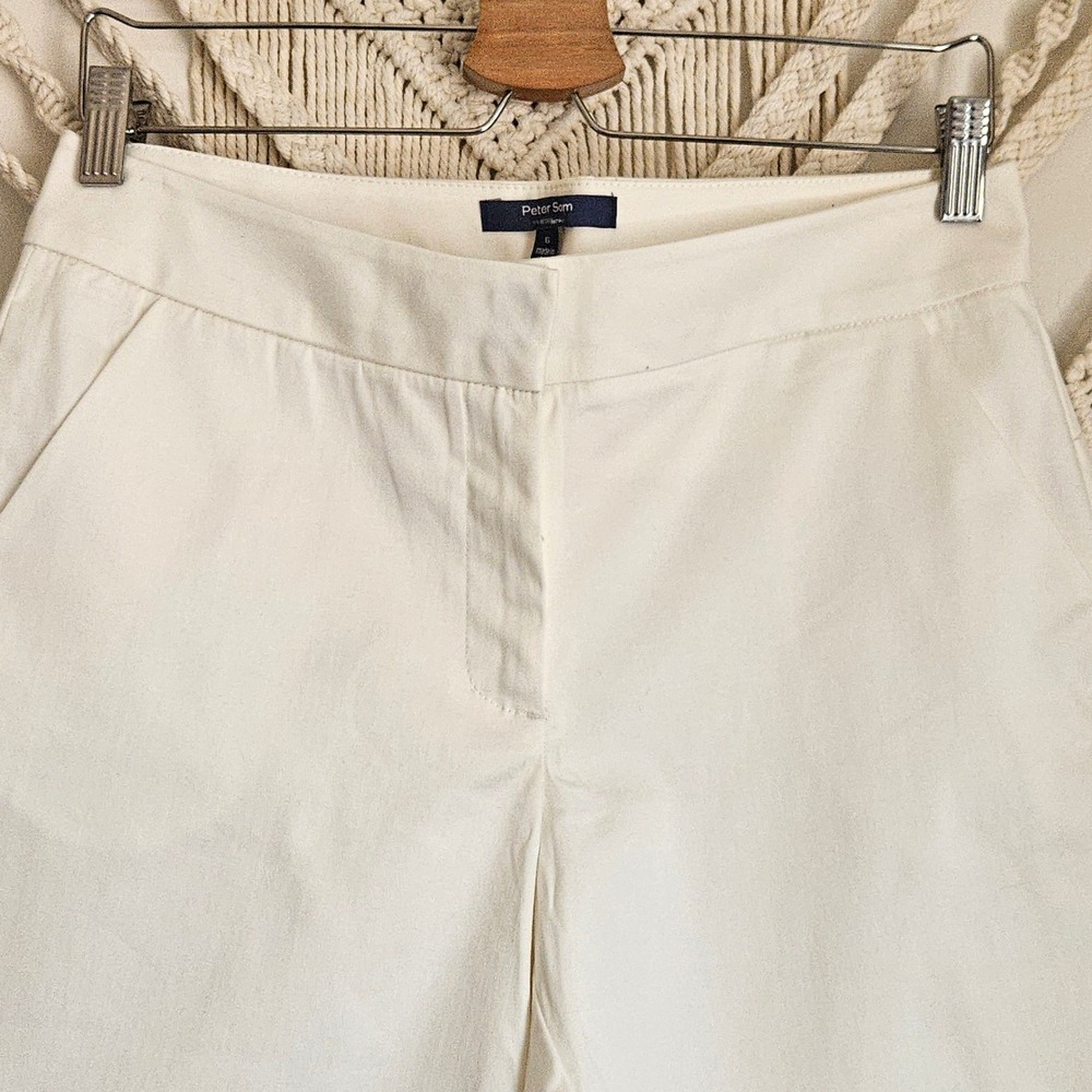 Peter Som White Tailored Chino Shorts Womens Size 6 - Picture 5 of 9